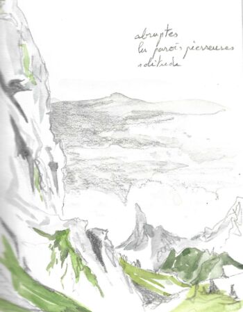 croquis esquisses Véronique Arnault forêt montagne