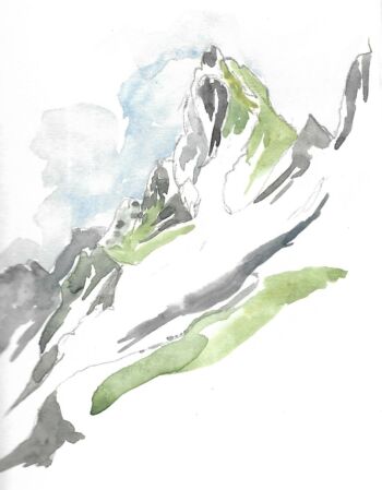 croquis esquisses Véronique Arnault forêt montagne