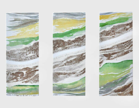 Paysage intérieur Peinture collage de véronique arnault peintre plasticienne