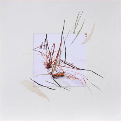 Peinture et collage de Véronique Arnault, plasticienne