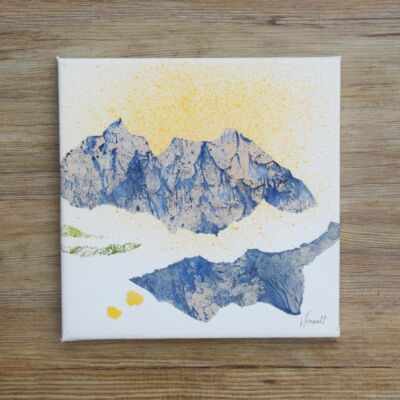 Au-delà des brumes est une peinture de Véronique Arnault artiste peintre plasticienne