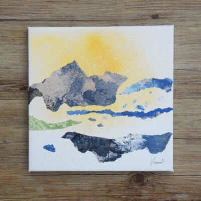 Au-delà des brumes est une peintures monotypes de véronique Arnault