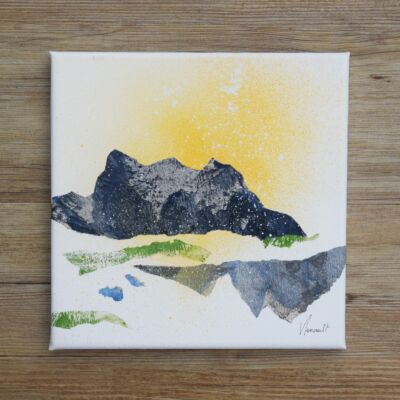 Au-delà des brumes est une peintures monotypes de véronique Arnault