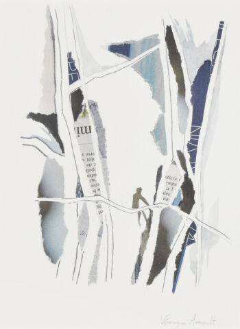 Solitude est une série de collages réalisée par Véronique Arnault artiste peintre plasticienne