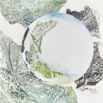 Saison, peinture collage de Véronique Arnault plasticienne 2021