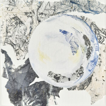 Saison, peinture collage de Véronique Arnault plasticienne 2021