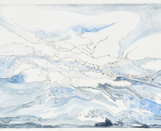 cartographie du rêve, gravure et aquarelle de Véronique Arnault plasticienne 2021