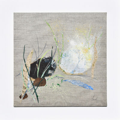 Pierre roulée est une création de Véronique Arnault, artiste peintre plasticienne