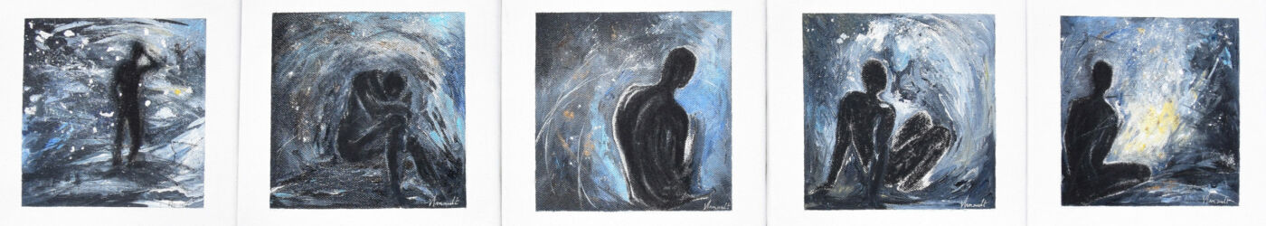 Au bord de l'infini est une oeuvre de Véronique Arnault, peintre plasticienne