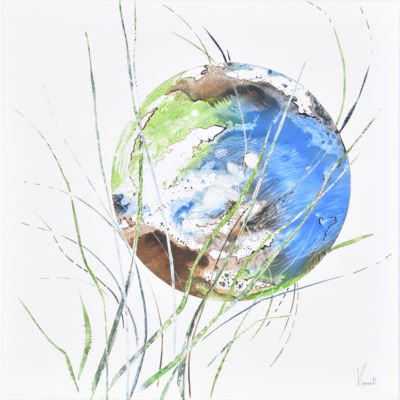 Plaidoyer pour la terre, une oeuvre de Véronique Arnault, peintre plasticienne