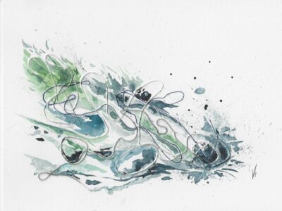 Eclat d'eau est une création de Véronique Arnault, artiste peintre plasticienne