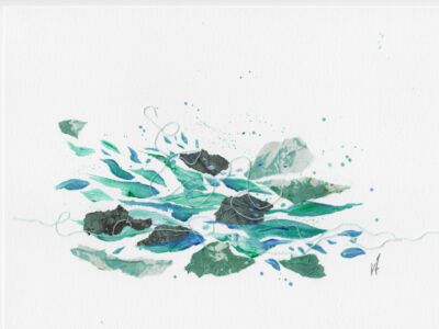 Eclat d'eau est une création de Véronique Arnault, artiste peintre plasticienne