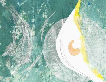 Série de peintures et collages réalisés par Véronique Arnault, peintre, plasticienne, autour de Vingt regards sur l'Enfant Jésus d'Olivier Messiaen.