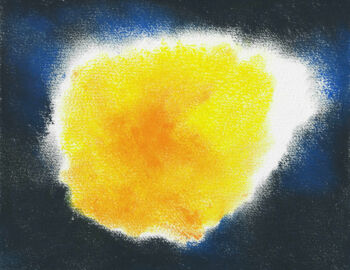 Série de peintures et collages réalisés par Véronique Arnault, peintre, plasticienne, autour de Vingt regards sur l'Enfant Jésus d'Olivier Messiaen.