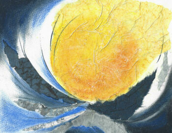 Série de peintures et collages réalisés par Véronique Arnault, peintre, plasticienne, autour de Vingt regards sur l'Enfant Jésus d'Olivier Messiaen.