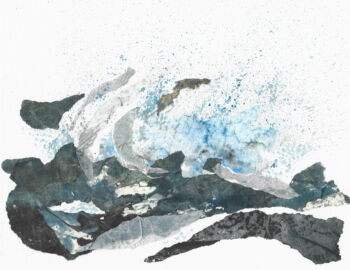 Série de peintures et collages réalisés par Véronique Arnault, peintre, plasticienne, autour de Vingt regards sur l'Enfant Jésus d'Olivier Messiaen.