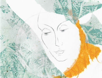 Série de peintures et collages réalisés par Véronique Arnault, peintre, plasticienne, autour de Vingt regards sur l'Enfant Jésus d'Olivier Messiaen.