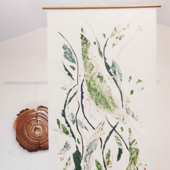 Travail sur bois réalisé en collaboration entre Véronique Arnault, plasticienne et Francis Clog, tourneur et sculpteur sur bois.