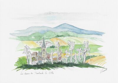 Aquarelles d'Alsace réalisées par Véronique Arnault, plasticienne, à partir de ses carnets de voyage.