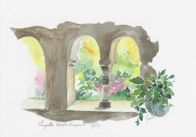 Aquarelles d'Alsace réalisées par Véronique Arnault, plasticienne, à partir de ses carnets de voyage.